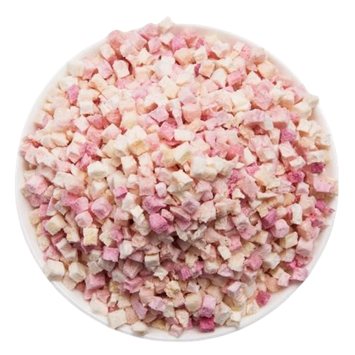 Freeze Dried Pink Peach Cubes